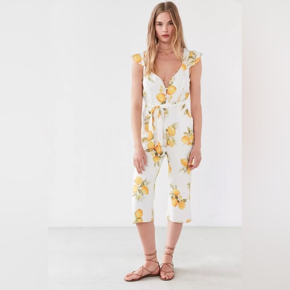 For Love & Lemons Limonada Tie-Front Jumpsuit - Picture 1 of 11